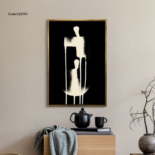 لوحة جدارية كانفس بتصميم لاشكال تجريدية