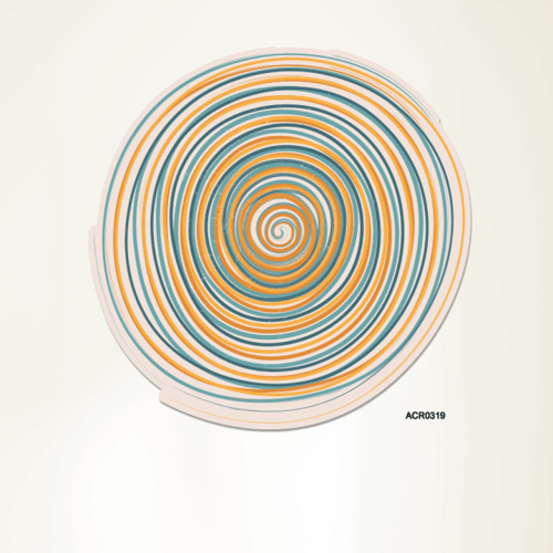 لوحة جدارية أكريليك بتصميم يتضمن دوامة تشبه الموج...