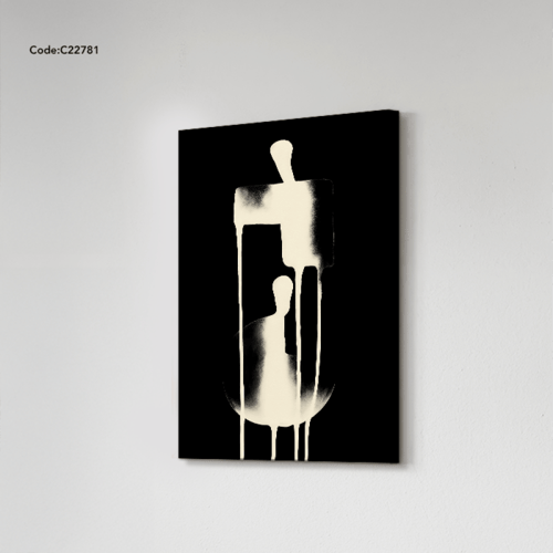 لوحة جدارية كانفس بتصميم لاشكال تجريدية