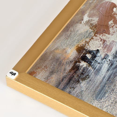 لوحة جدارية كانفس ، تداخل ألوان - تدرجات البني وال...