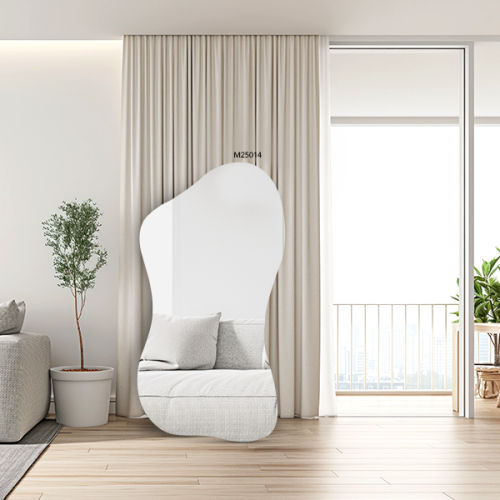 مرآة طولية بحواف منحنية غير منتظمة