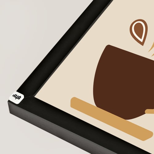 لوحة جدارية كانفس اقسام ، كوب قهوة تدرجات البني مع...