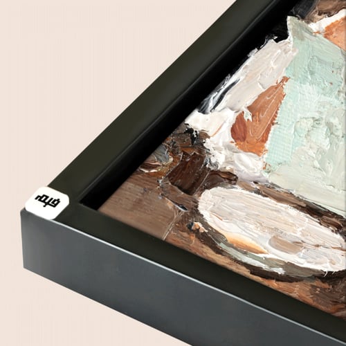 لوحة جدارية كانفس ،فتاة تقرأ وفنجان قهوة تدرجات ال...