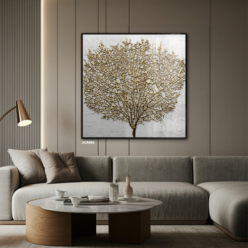 لوحة جدارية أكريليك تتميز بتصميم يصور شجرة بتدرجات...