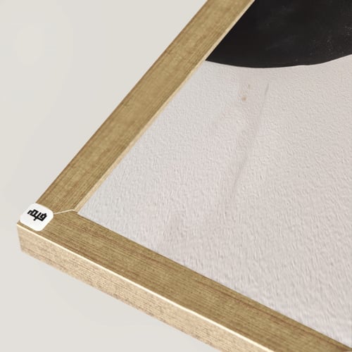 لوحة جدارية كانفس أشكال تدرجات البني والبيج مع الر...