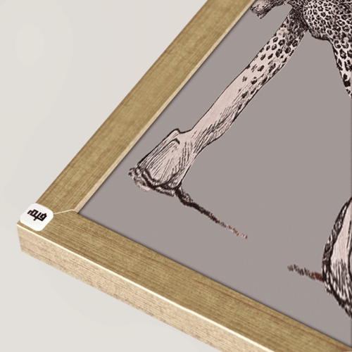 لوحة جدارية كانفس نمر تدرجات البني والبيج