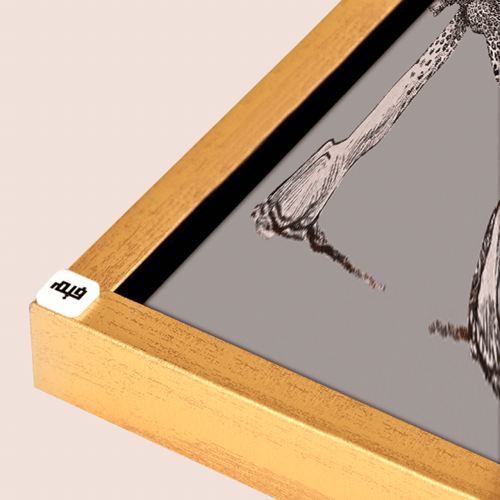 لوحة جدارية كانفس نمر تدرجات البني والبيج