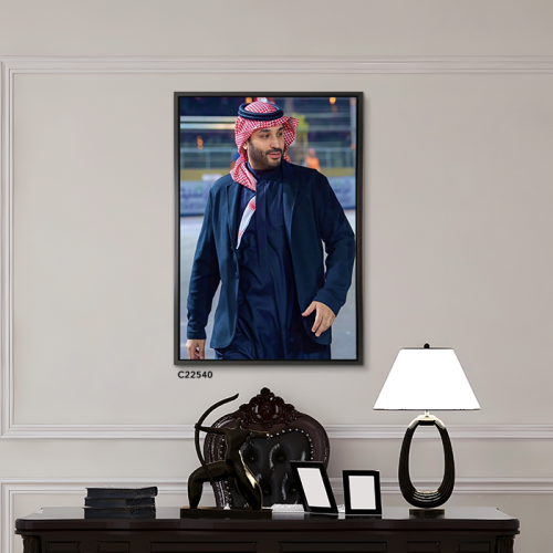 لوحة جدارية كانفس تصور سمو ولي العهد الأمير محمد ب...