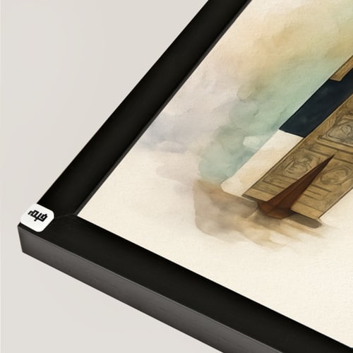 لوحة جدارية كانفس تصور الحرمين الشريفين بتدرجات ال...