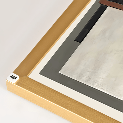 لوحة جدارية كانفس تتكون من جزئين بتصميم هندسي لاشك...