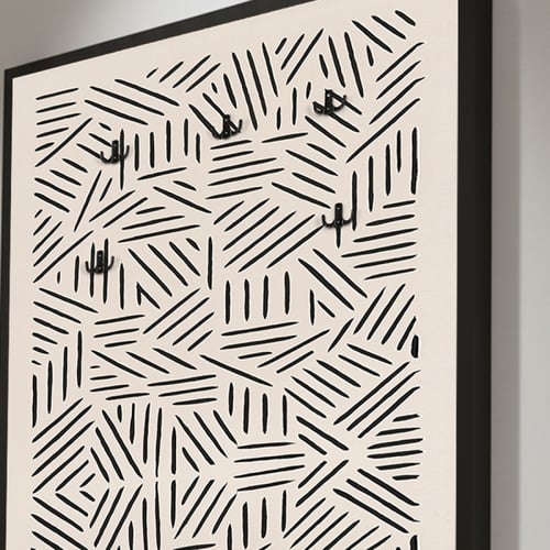 لوحة جدارية كانفس مزودة بعلاقات معدنية