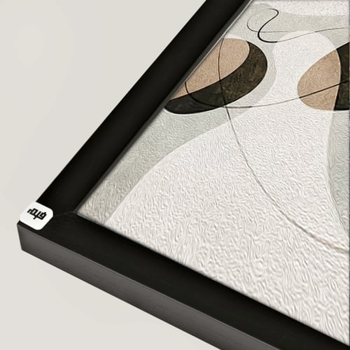 لوحة جدارية كانفس تداخل ألوان وظل تدرجات بني وبيج