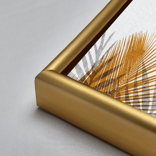 لوحة جدارية أكريليك تتميز بتصميم يتضمن أوراق شجر ب...