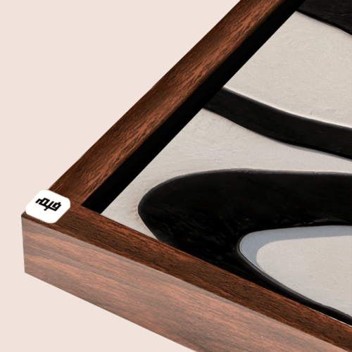 لوحة جدارية كانفس تصور أشكالًا عشوائية بتدرجات الأ...