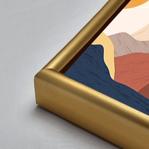 مجموعه من 3 لوحات جدارية اكريليك بتصميم جبال وشمس