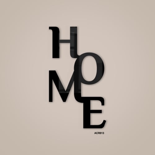 لوحة جدارية اكريليك بتصميم لكلمة Home باللون الاسو...