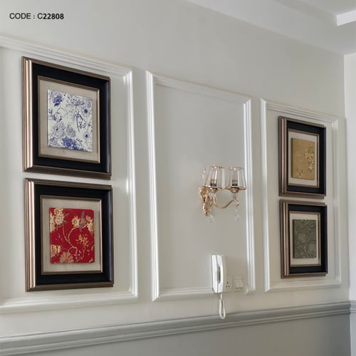 مجموعة لوحات كانفس لانماط زهور مختلفة واطار خارجي...