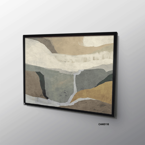 لوحة جدارية كانفس ، تداخل - تدرجات البني والبيج مع...