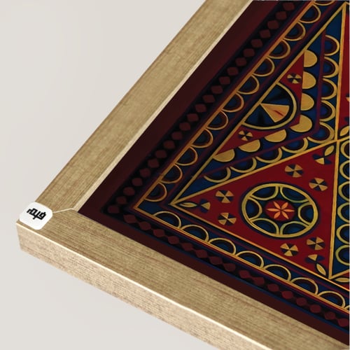 لوحة جدارية كانفس ، نقوش - تدرجات البني والبيج مع...