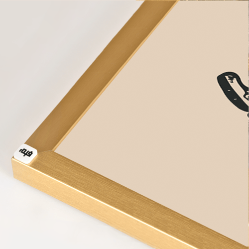 لوحة جدراية تحتوي كأس قهوة باللون البيج والاسود