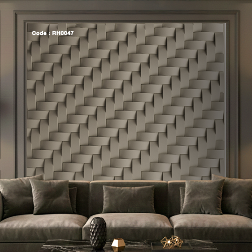 جدارية خشبية، بتصميم هندسي معاصر