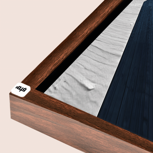 لوحة جدارية كانفس بتصميم تجريدي بتدرجات الكحلي وال...