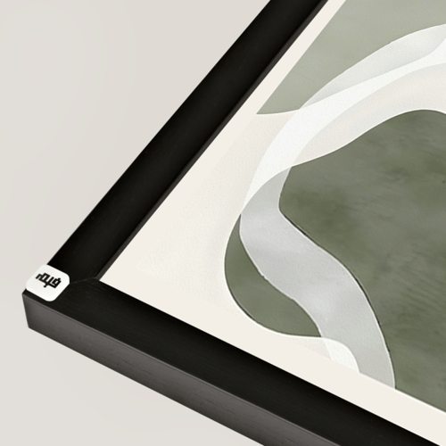 لوحة جدارية كانفس تصور تداخل مساحات لونية