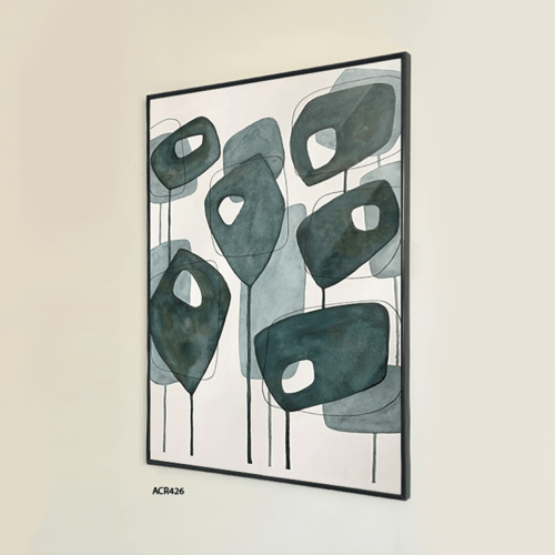 لوحة جدارية اكريلك أوراق شجر اخضر