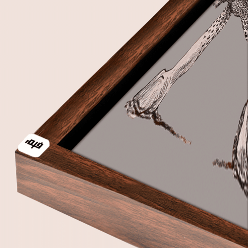 لوحة جدارية كانفس نمر تدرجات البني والبيج