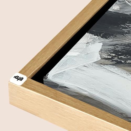 لوحة جدارية كانفس تداخل ألوان تدرجات رمادي مع أبيض...