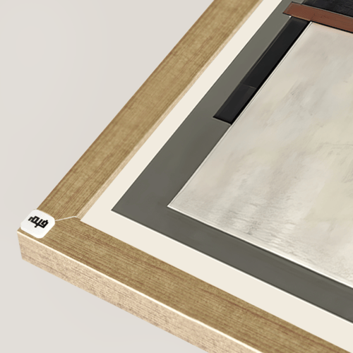 لوحة جدارية كانفس تتكون من جزئين بتصميم هندسي لاشك...