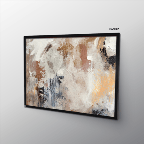 لوحة جدارية كانفس ، تداخل ألوان - تدرجات البني وال...