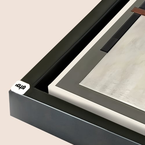 لوحة جدارية كانفس تتكون من جزئين بتصميم هندسي لاشك...