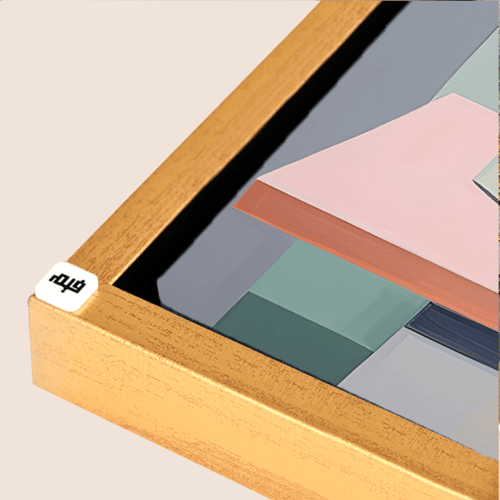 لوحة جدارية تصور مزهريتين باشكال حادة وزوايا واضحة