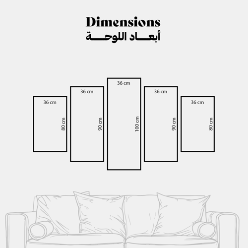 لوحة جدارية كانفس آية قرآنية ( وهو على كل شي قدير...