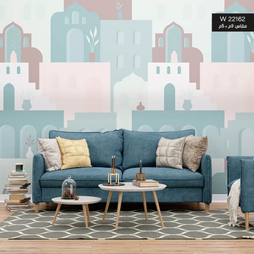 ورق حائط ، بيوت - تدرجات البني والأخضر الهادئ مع ا...