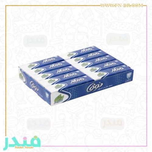 لبان نوفا خالي من السكر بنكهة النعناع الحار