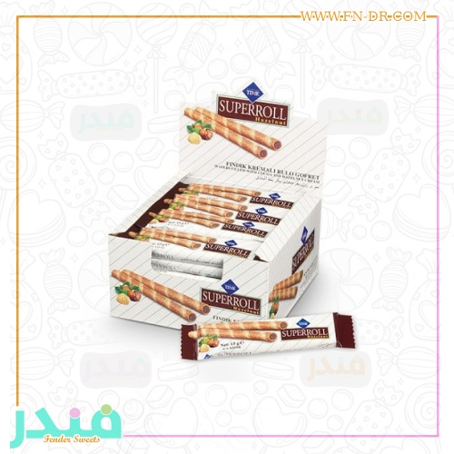 سوبر رول ويفر محشو بكريمة البندق
