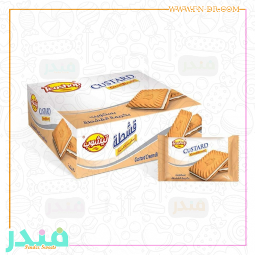 بسكويت تيشوب بكريمة القشطه
