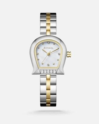 ساعة نسائية من الفي باللون الذهبي و الفضي