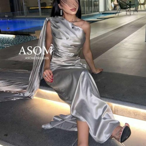 فستان حرير m-L