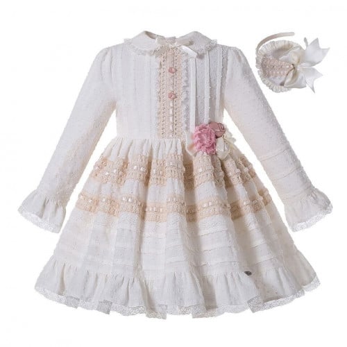 فستان بنات أسباني مع طوق شعر