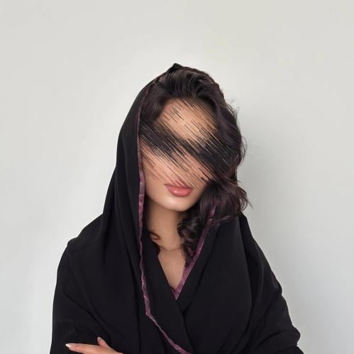 طرحة ليزر مع نقشة وردي