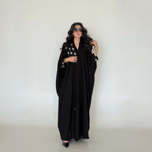 عباية بشت ورود شك يدوي