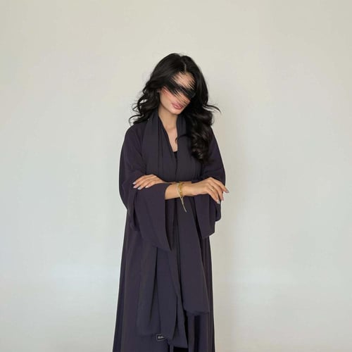 عباية لافندر هادئ كريب كوري