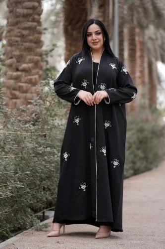 عباية قماش تفته استرتش #1025