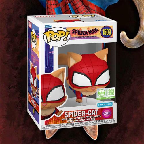 Spider-Cat Funko Pop LE 5000Pcs FLOCKER with Hard...