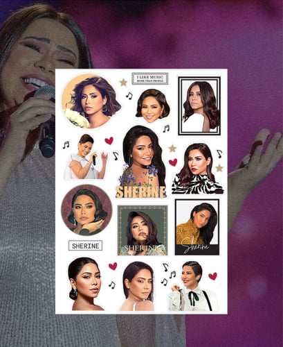 Sherine Stickers (pack 1 ) ستيكرات شرين المجموعة (...