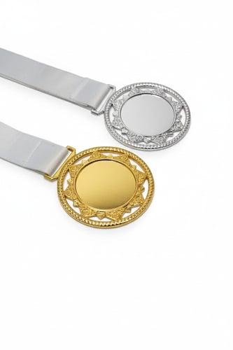 ميدالية رياضية نجمة مع طباعة إيبوكسي