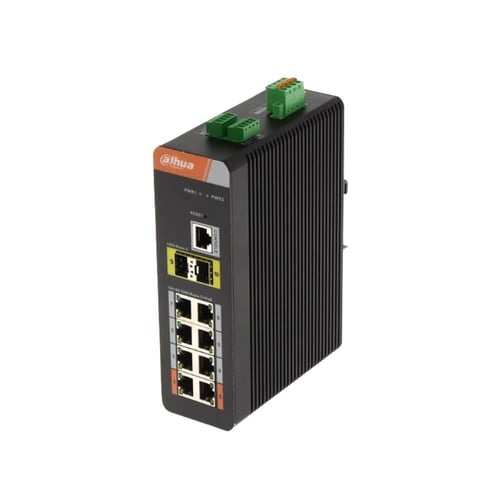 سويتش IS4210-8GT-120 مدار صناعي بـ10 منافذ PoE جيج...